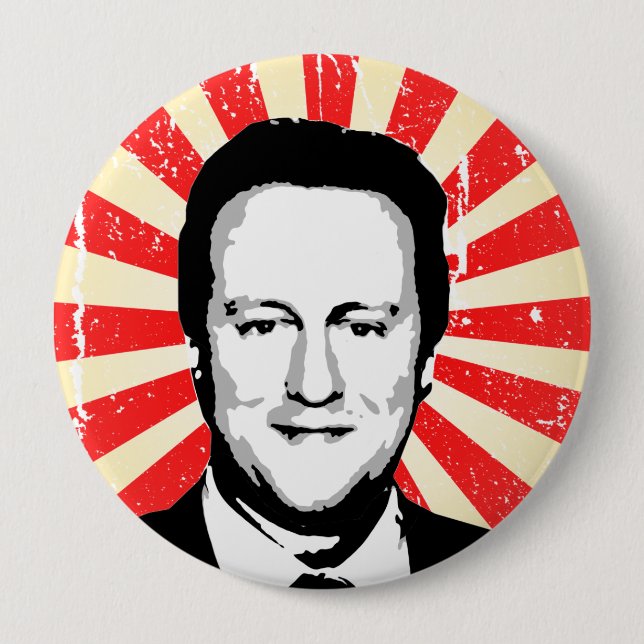 David Cameron Pinback Button (Front)
