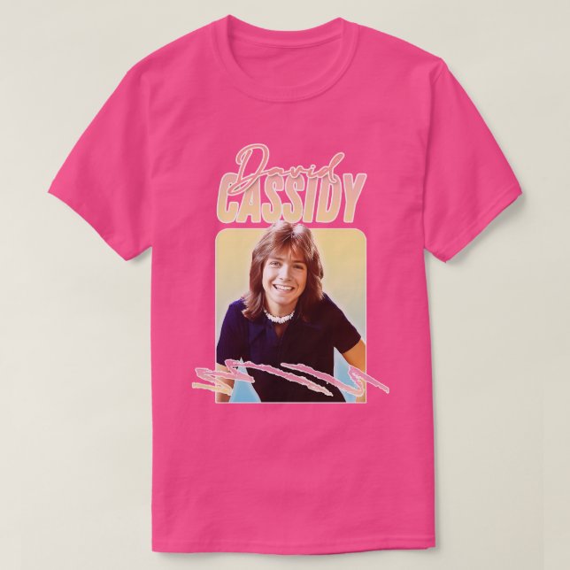 David Cassidy Retro 1970s Aesthetic T-Shirt (Design Front)