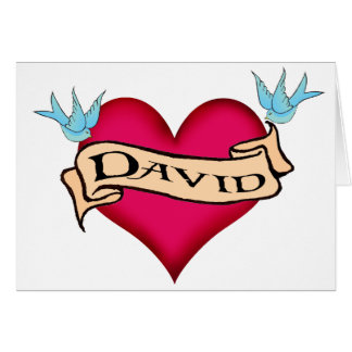David - Custom Heart Tattoo T-shirts & Gifts Cards
