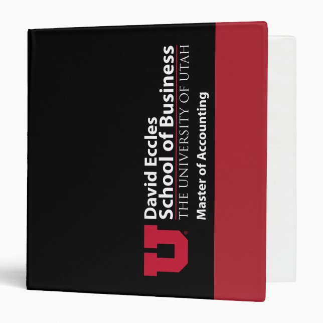 David Eccles - Master of Accounting 3 Ring Binder (Front/Inside)