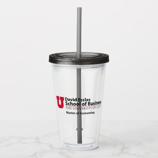 David Eccles - Master of Accounting Acrylic Tumbler (Front)