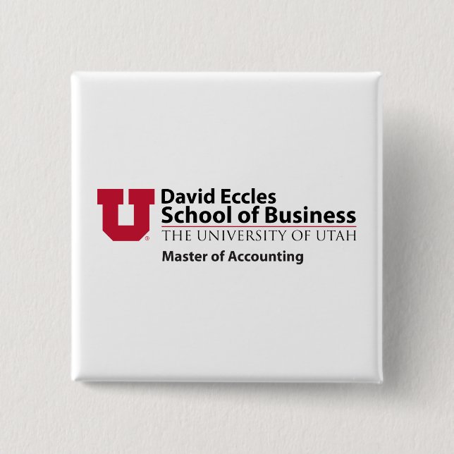 David Eccles - Master of Accounting Button (Front)