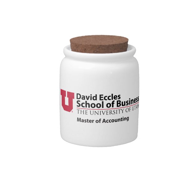 David Eccles - Master of Accounting Candy Jar (Front)