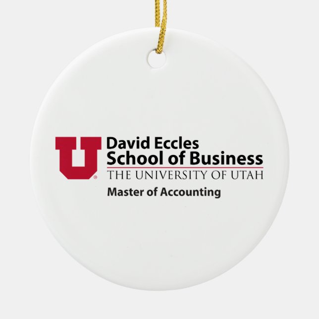David Eccles - Master of Accounting Ceramic Ornament (Front)