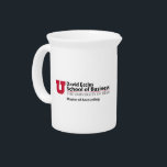 David Eccles - Master of Accounting Drink Pitcher<br><div class="desc">Check out these official University of Utah designs! All of the Ute merchandise on Zazzle.com is customizable with your name, sport, club, or class year. These products make perfect gifts for Utah students, alumni, friends, family, and fans. Show off your Utah pride by getting all of your custom merchandise and...</div>