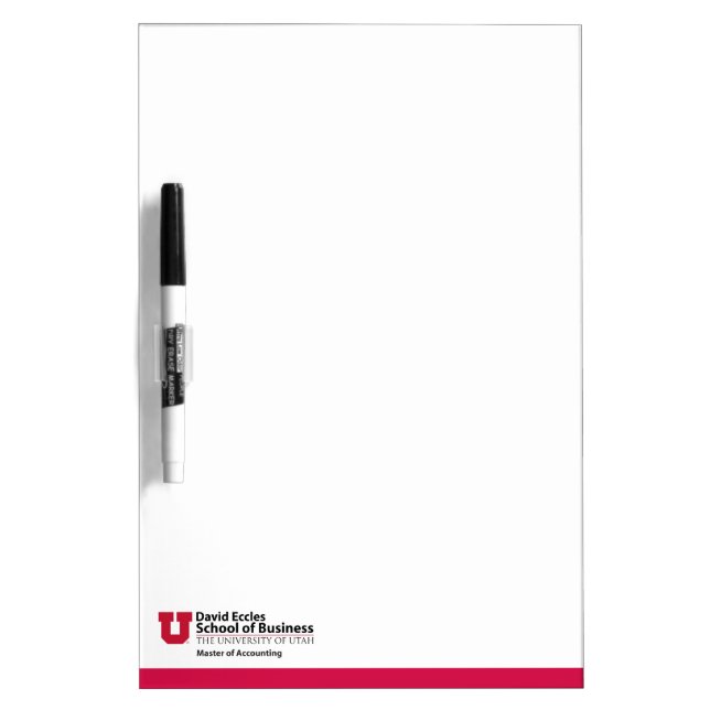 David Eccles - Master of Accounting Dry Erase Board (Front)