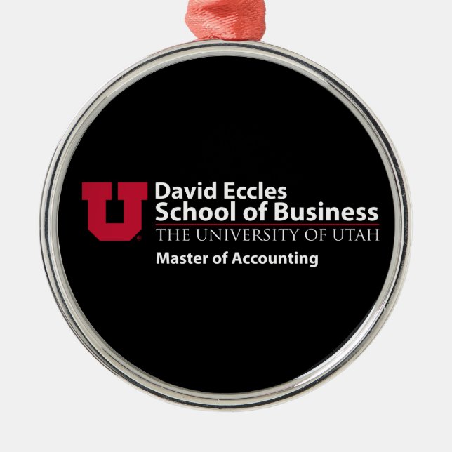 David Eccles - Master of Accounting Metal Ornament (Front)