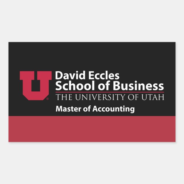 David Eccles - Master of Accounting Rectangular Sticker (Front)
