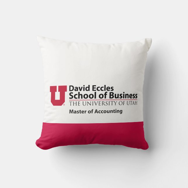 David Eccles - Master of Accounting Throw Pillow (Front)
