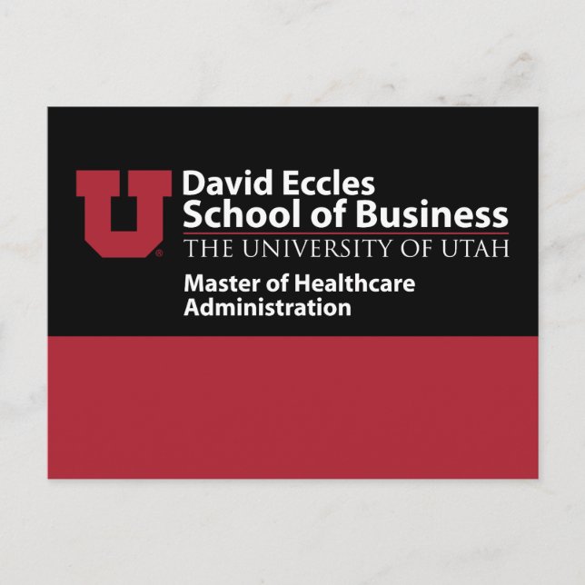 David Eccles - Master of Healthcare Administration Postcard (Front)