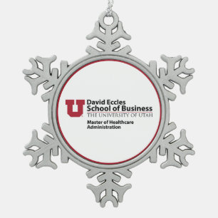 David Eccles - Master of Healthcare Administration Snowflake Pewter Christmas Ornament