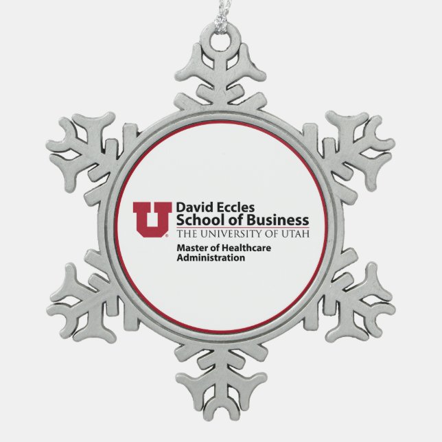 David Eccles - Master of Healthcare Administration Snowflake Pewter Christmas Ornament (Front)