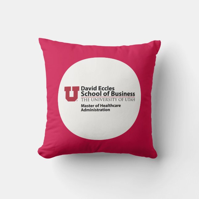 David Eccles - Master of Healthcare Administration Throw Pillow (Front)