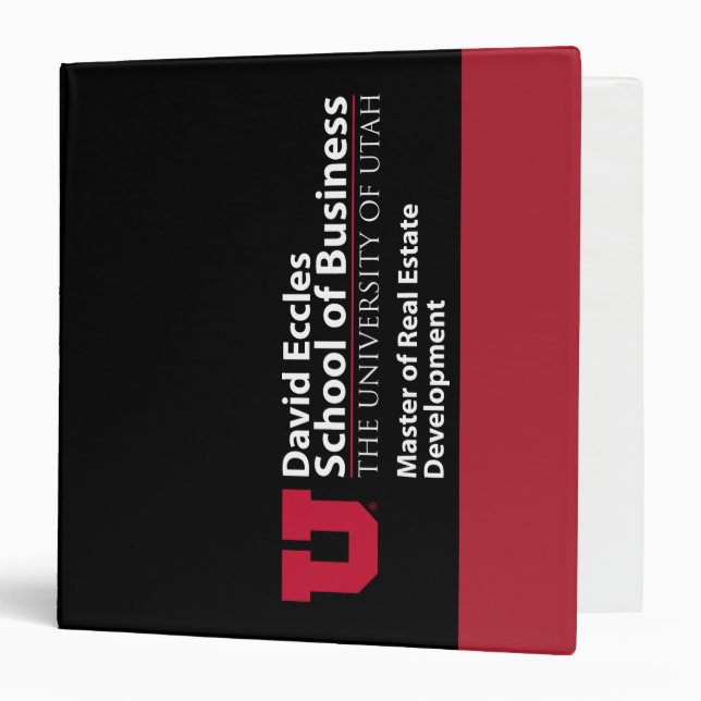 David Eccles - Master of Real Estate Development Binder (Front/Inside)