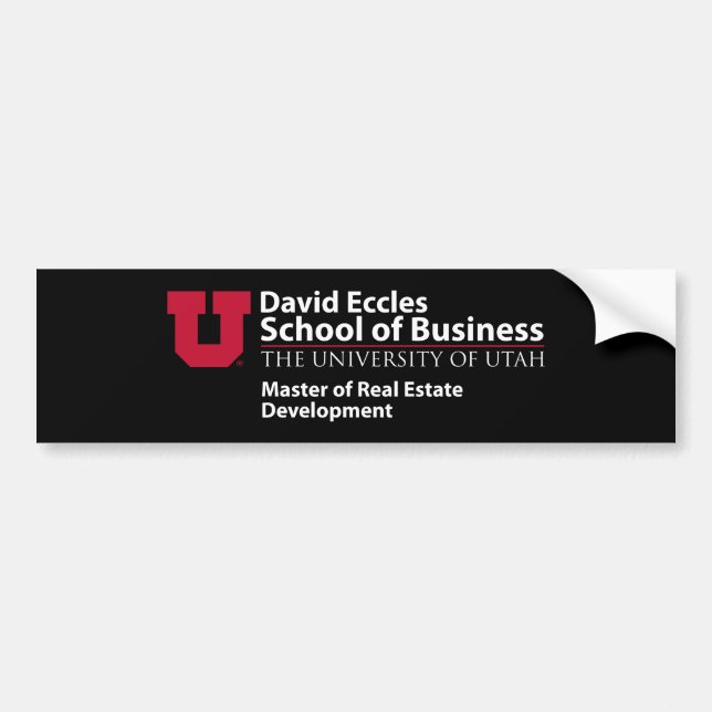 David Eccles - Master of Real Estate Development Bumper Sticker (Front)