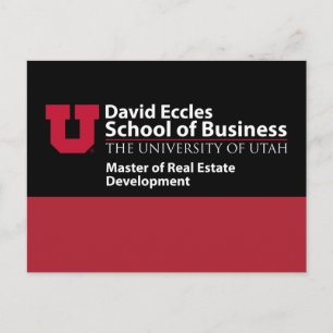 David Eccles - Master of Real Estate Development Postcard