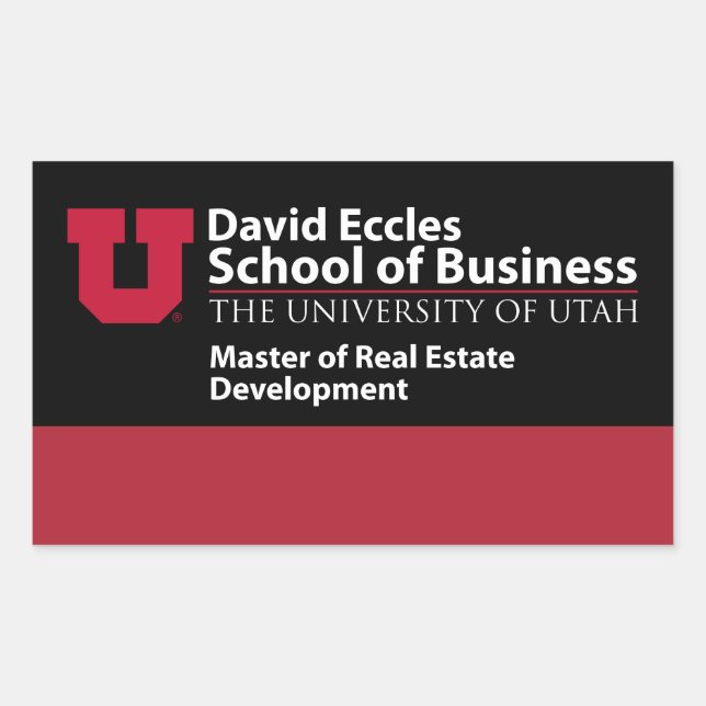 David Eccles - Master of Real Estate Development Rectangular Sticker (Front)
