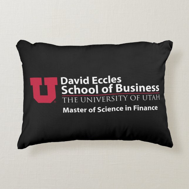 David Eccles - Master of Science in Finance Accent Pillow (Front)