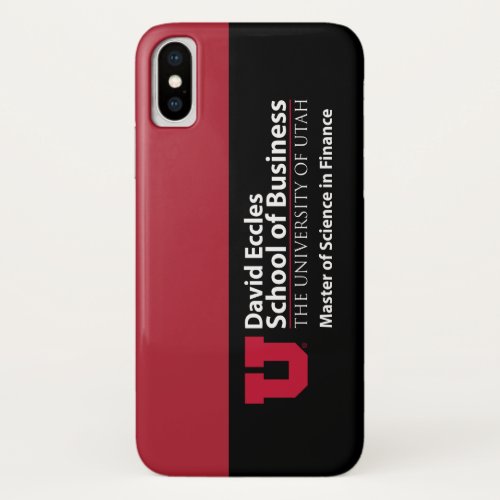 David Eccles _ Master of Science in Finance iPhone X Case