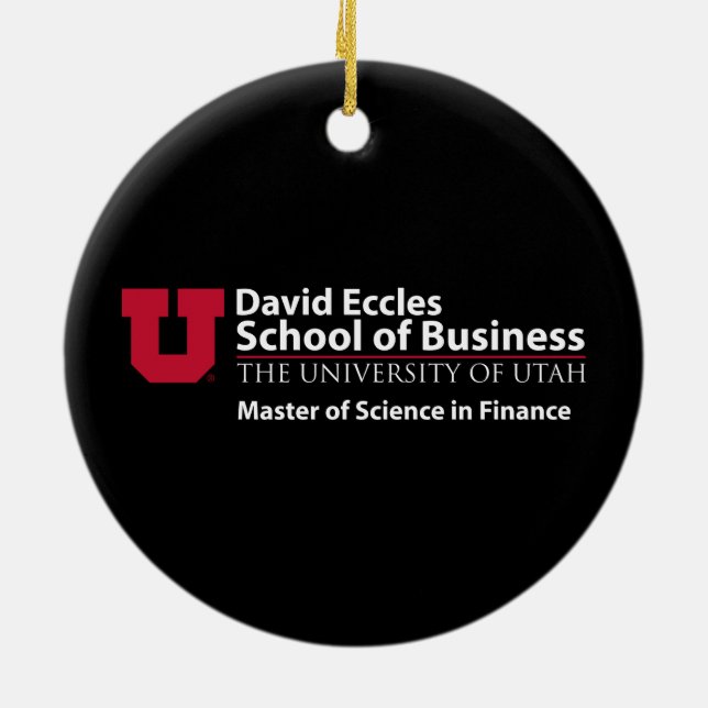 David Eccles - Master of Science in Finance Ceramic Ornament (Back)