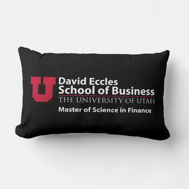 David Eccles - Master of Science in Finance Lumbar Pillow (Front)