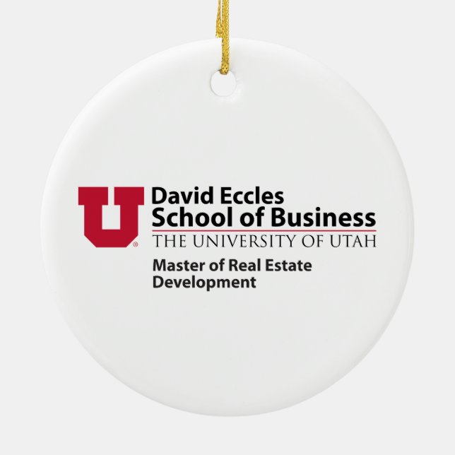 David Eccles - Real Estate Development Ceramic Ornament (Back)