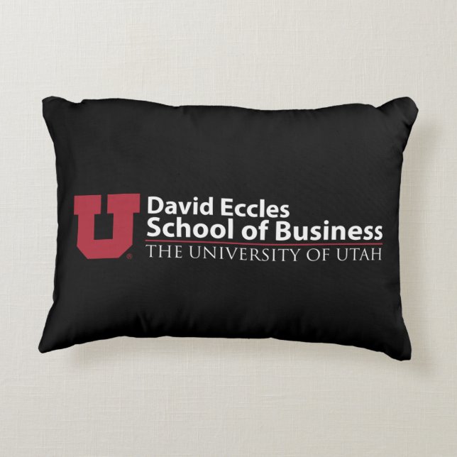 David Eccles School of Business Accent Pillow (Back)