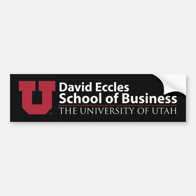 David Eccles School of Business Bumper Sticker (Front)