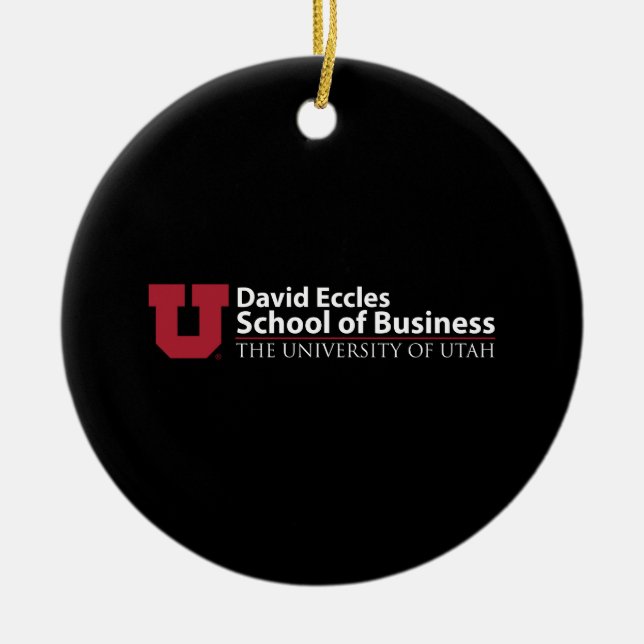 David Eccles School of Business Ceramic Ornament (Front)