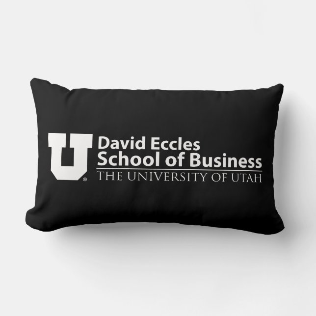 David Eccles School of Business Lumbar Pillow (Front)