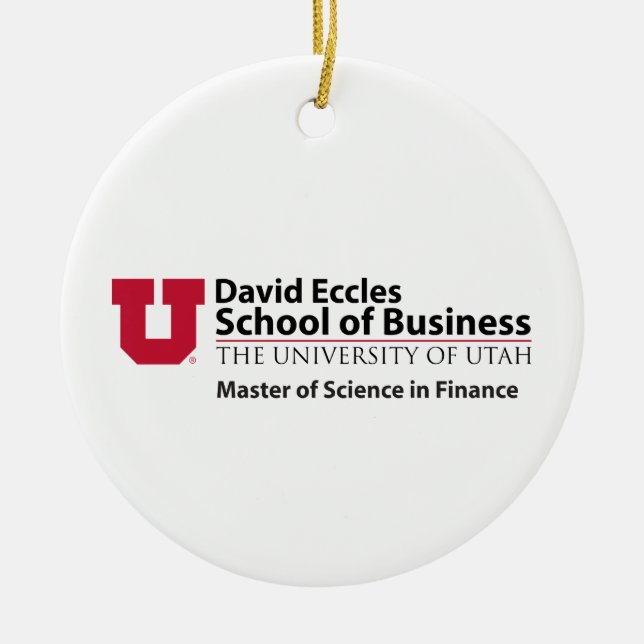 David Eccles - Science in Finance Ceramic Ornament (Front)