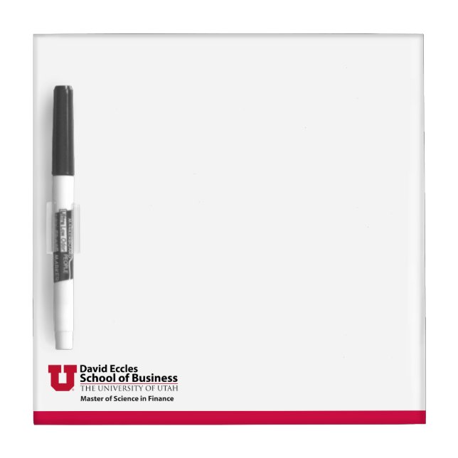 David Eccles - Science in Finance Dry Erase Board (Front)
