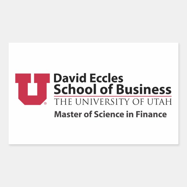 David Eccles - Science in Finance Rectangular Sticker (Front)