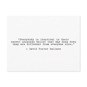 David Foster Wallace Individuality Quote Postcard