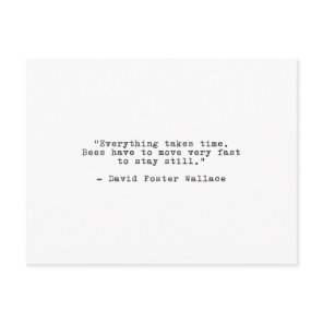 David Foster Wallace Patience Quote Postcard