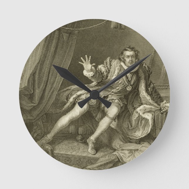 David Garrick (1717-79) as Richard III, Act V Scen Round Clock (Front)