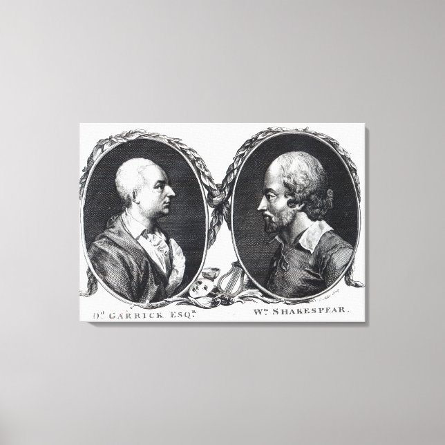 David Garrick and Shakespeare Canvas Print (Front)