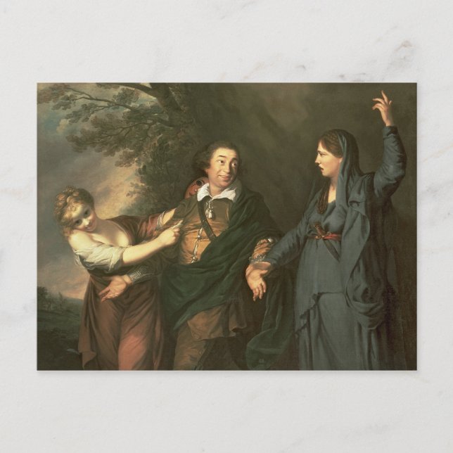 David Garrick  between the Muses of Tragedy Postcard (Front)