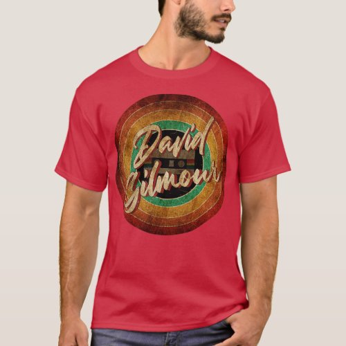 David Gilmour Vintage Circle Art T_Shirt