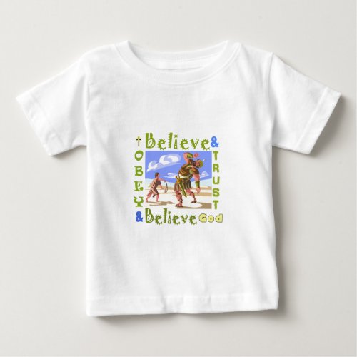 David  Goliath Trust God Logo Baby T_Shirt