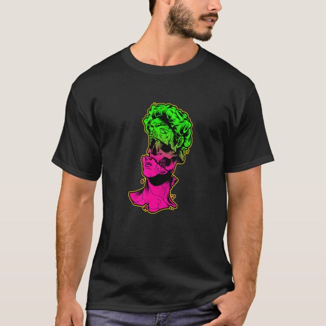 David Greek Sculpture Statue Skull Inside Sculptor T-Shirt (Front)