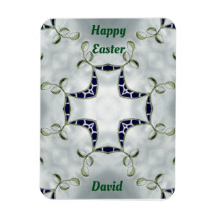 DAVID ~ Green and Blue Easter Magnet