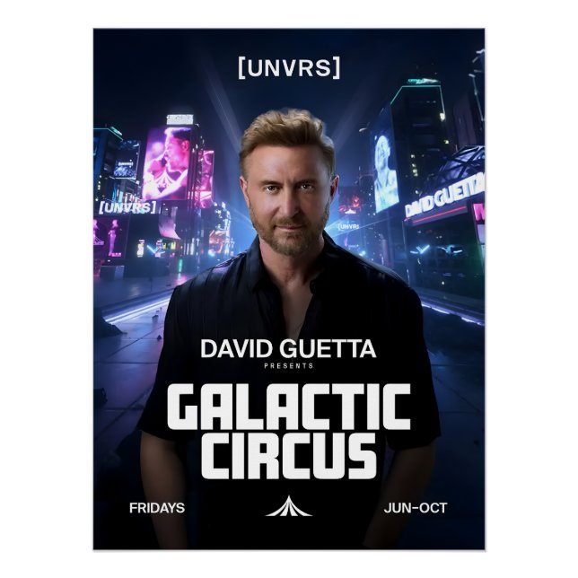 David Guetta - Galactic Circus - [UNVRS] Poster (Front)