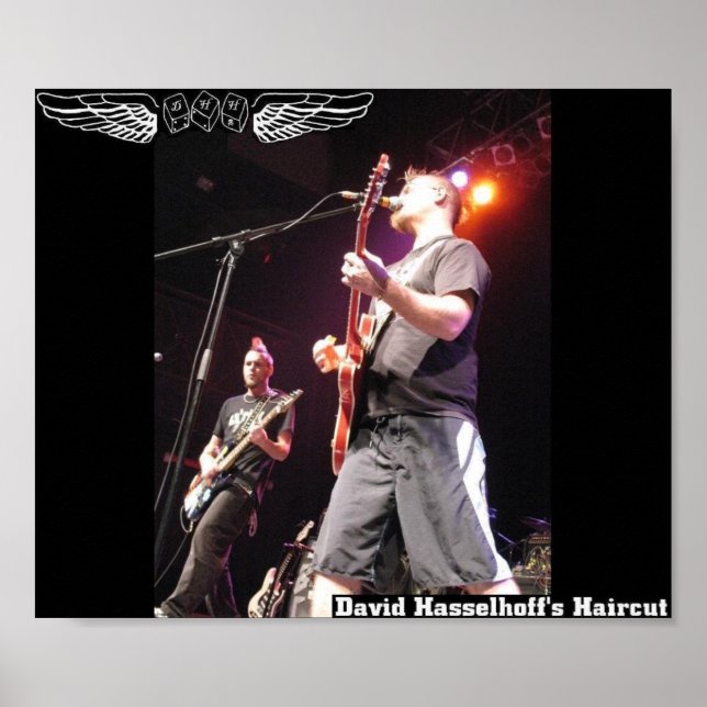 David Hasselhoff's Haircut poster (Front)