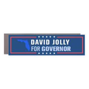 David Jolly for Florida Governor Bumper Car Magnet