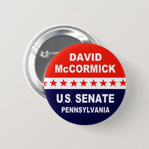 David McCormick US Senate Pennsylvania 2022 Button