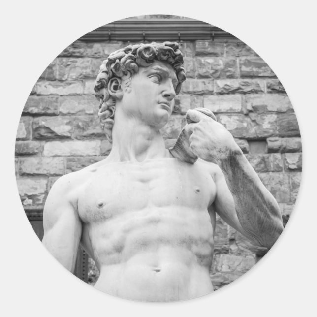 David (Michelangelo) Classic Round Sticker (Front)