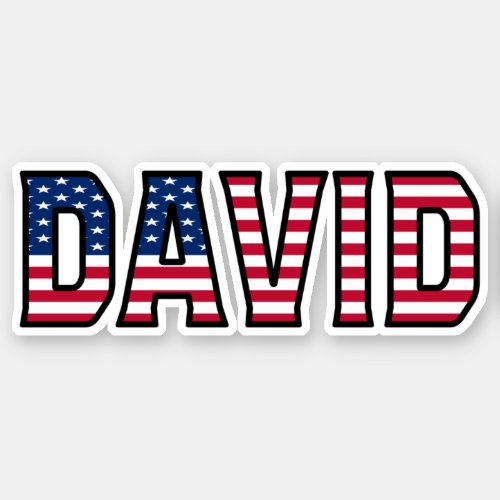David Name First Name USA Sticker Stickerset