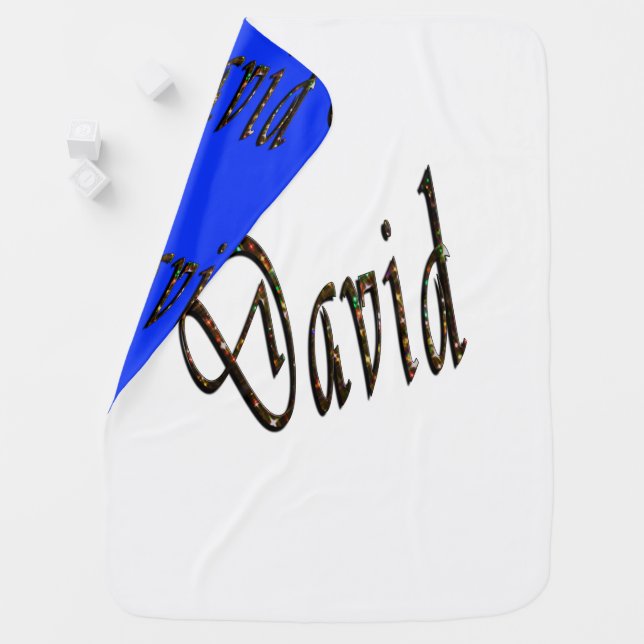 David Name Logo, Baby Blanket (In Situ)
