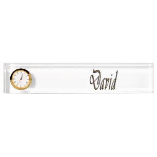 David Name Logo, Desk Name Plate
